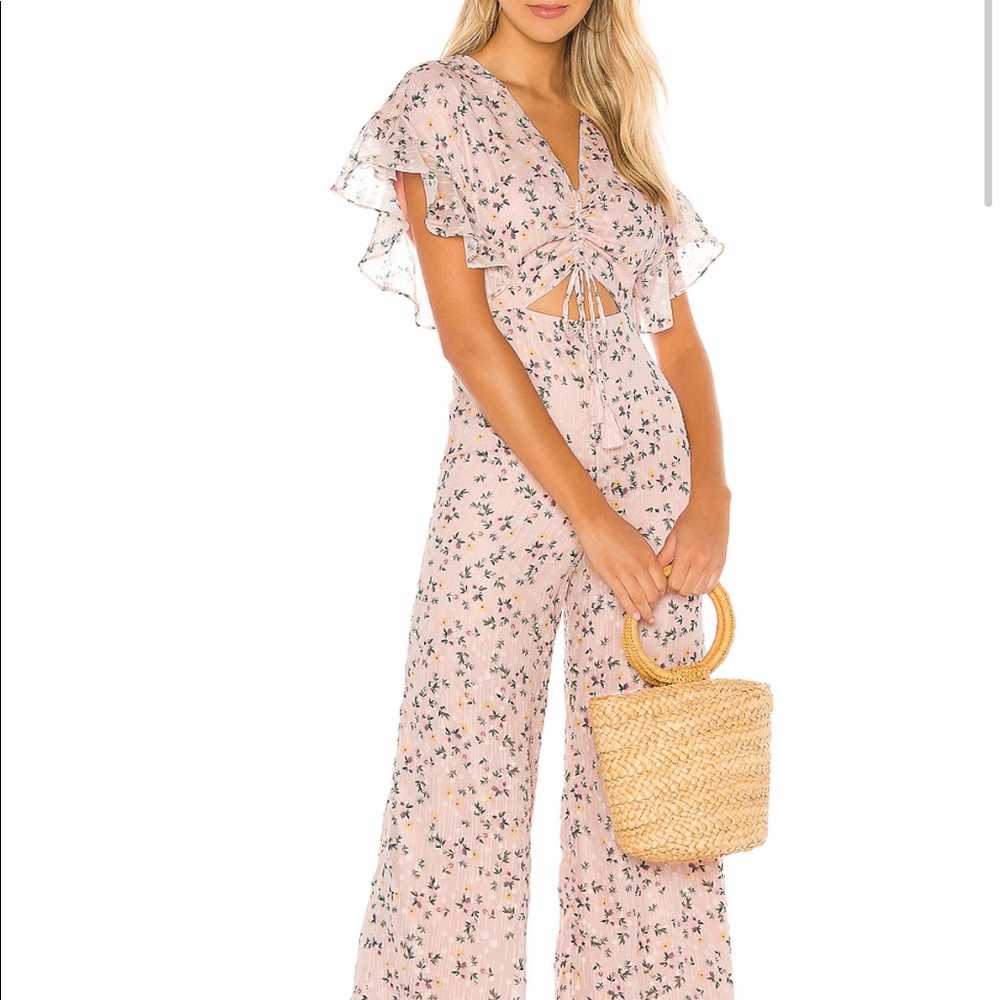 Darla Jumpsuit in Pale Pink Floral